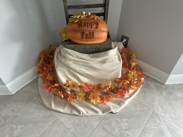 Fall decor entryway